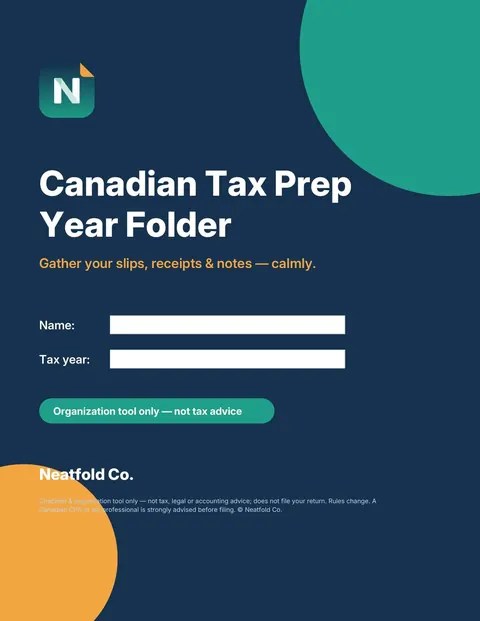 Listing image for Canadian Tax Prep Year Folder
